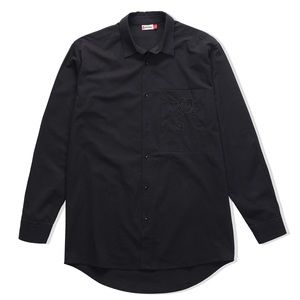 Men’s Embroidered Casual Shirt Green XL